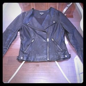 Topshop black faux leather jacket